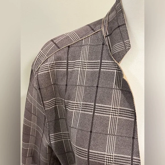 Blank NYC via Anthropologie Plaid Longline  Duster Coat - Picture 3 of 11